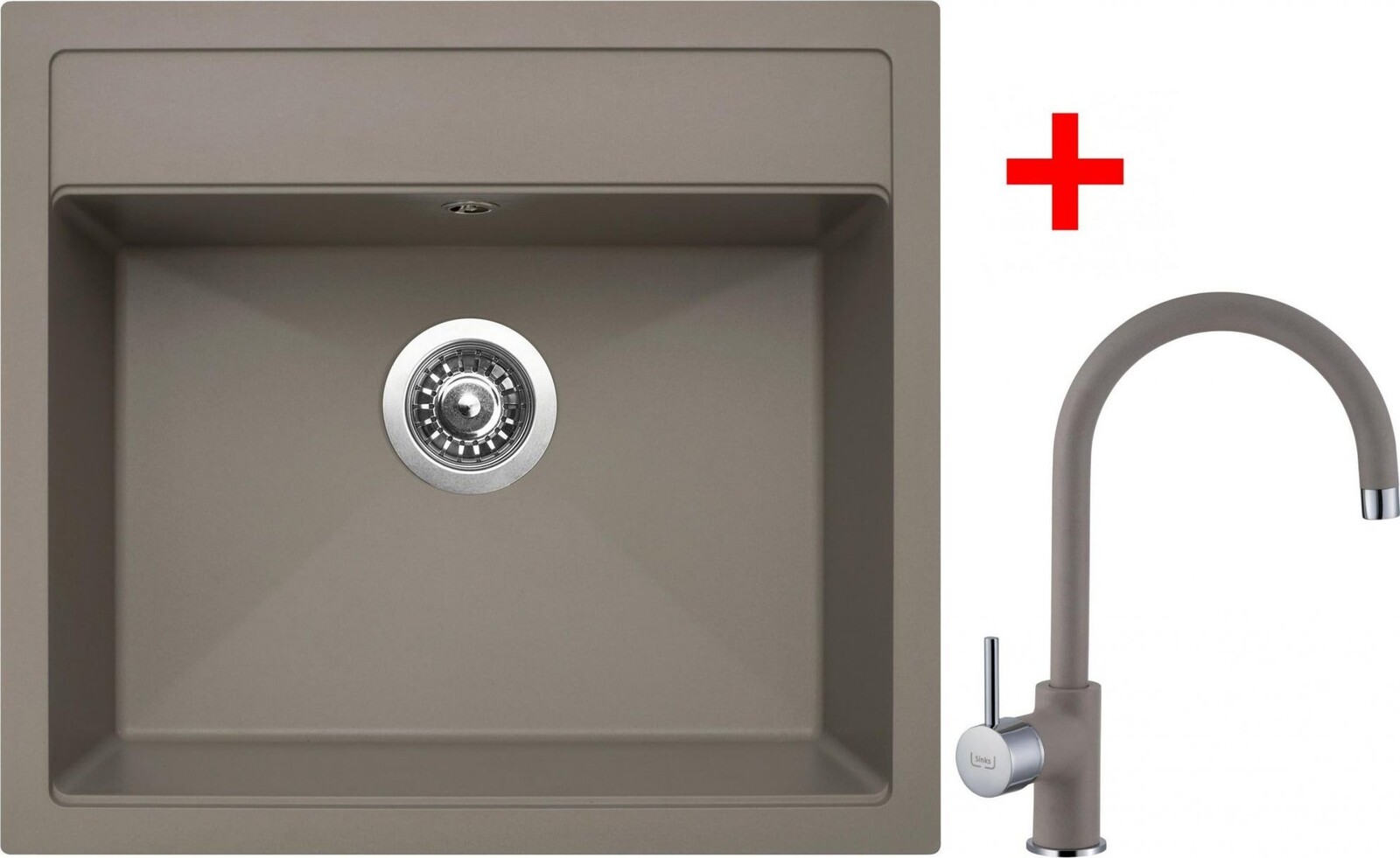 Sinks Solo 560 Truffle + Vitalia GR