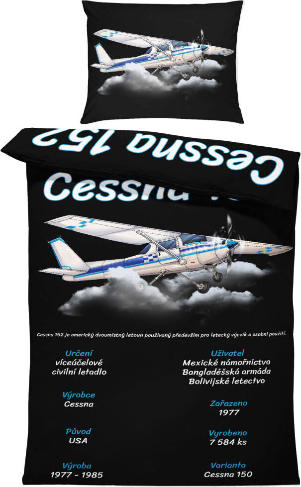 IMPAR Obliečky Cessna 152, 140 × 200 cm + 90 × 70 cm