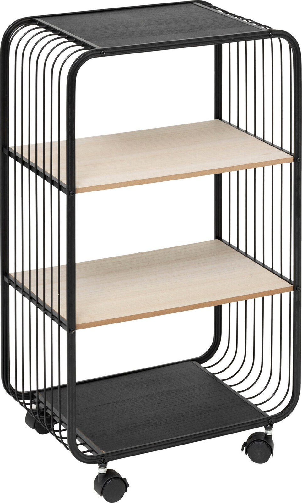 5five Simply Smart Noir Mobilní polička, 3 úrovně, kovová, 43,3 × 28 × 74 cm