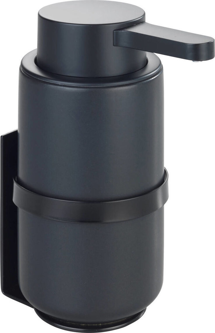 Wenko Dávkovač mýdla Woya černý nástěnný 250 ml