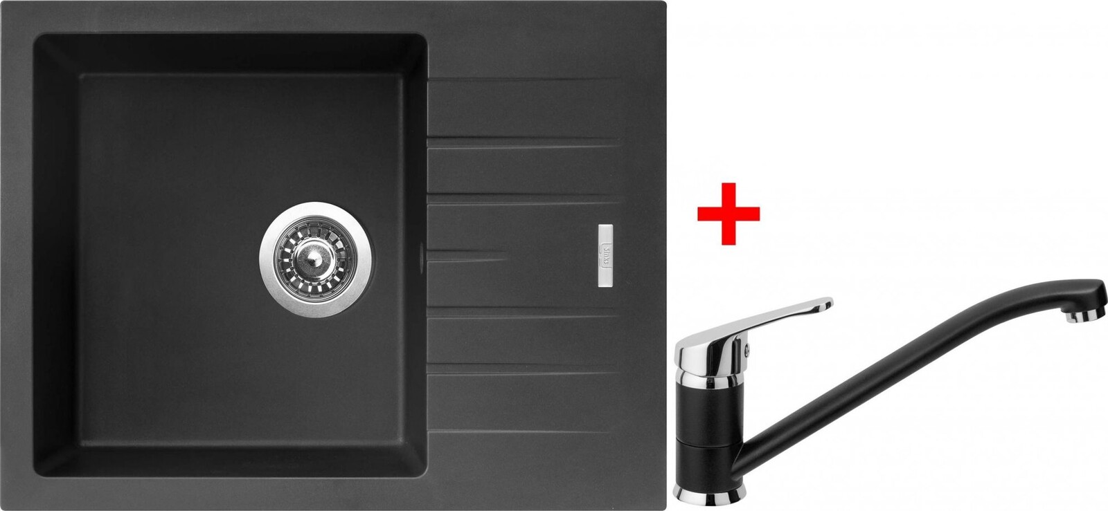 Sinks Perfecto 650 Pureblack + Pronto GR