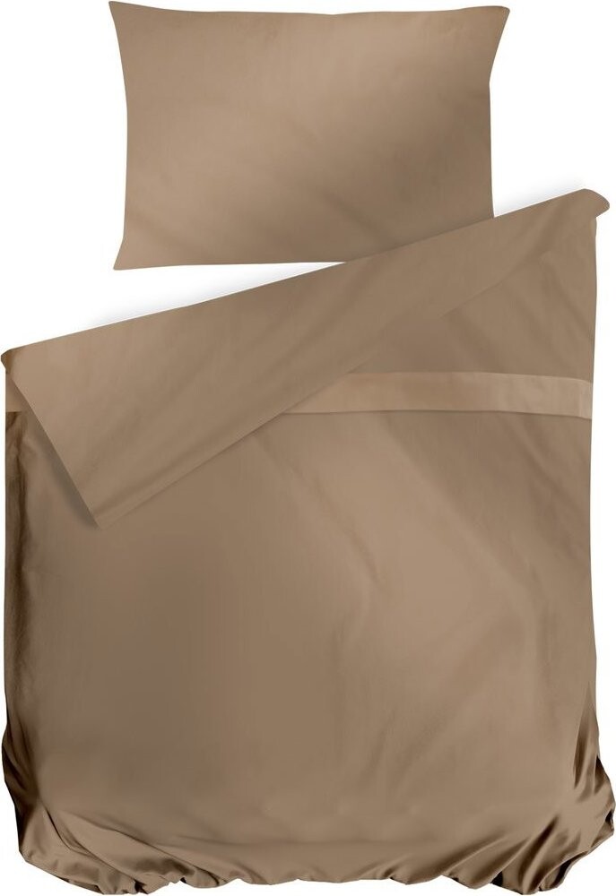 Cottonbox Cotonbox saténové obliečky Satin Beige 140 × 220/70 × 90 cm