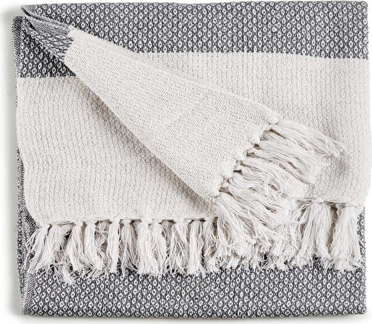 Giftdecor Bavlněný přehoz na postel, 130 × 160 cm, šedý
