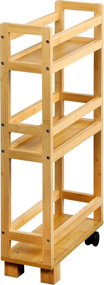 Kesper Regál s kolečky 15 × 74 × 36 cm, bambus