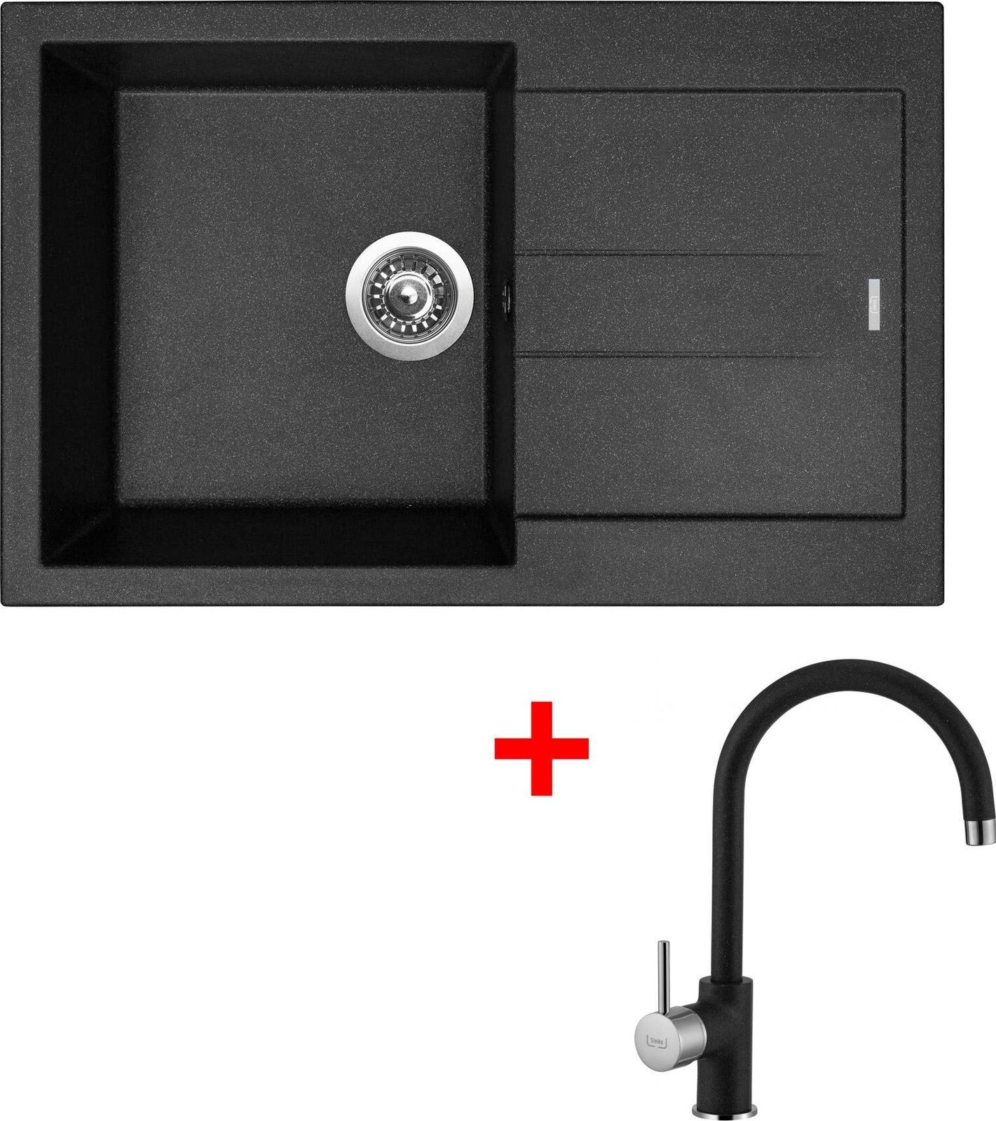 Sinks Amanda 780 Granblack + Vitalia GR