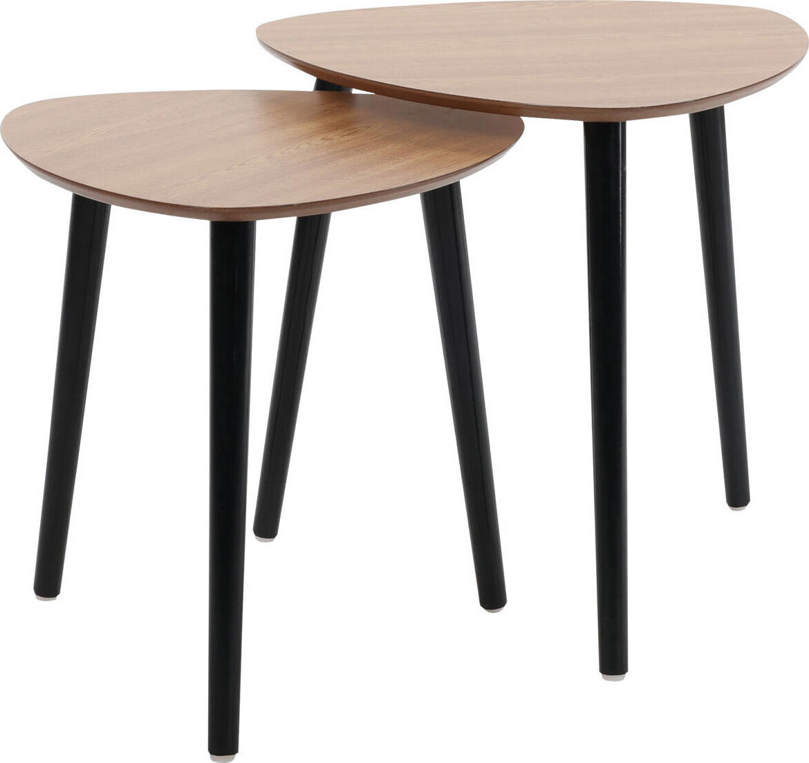 Home Styling Collection Sada kávových stolků se 3 nohami z borovice, 2 ks