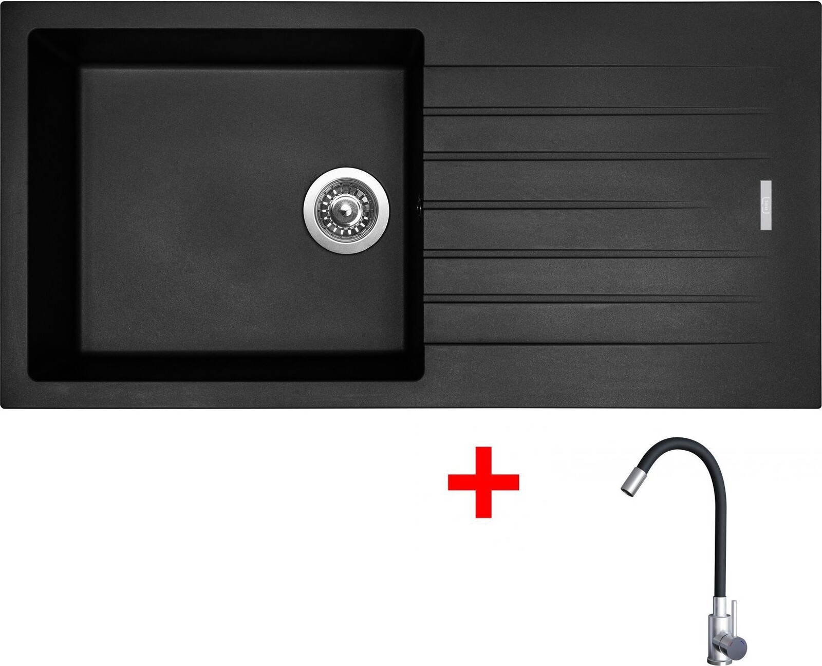 Sinks Perfecto 1000 Pureblack + Elasta nerez/černý
