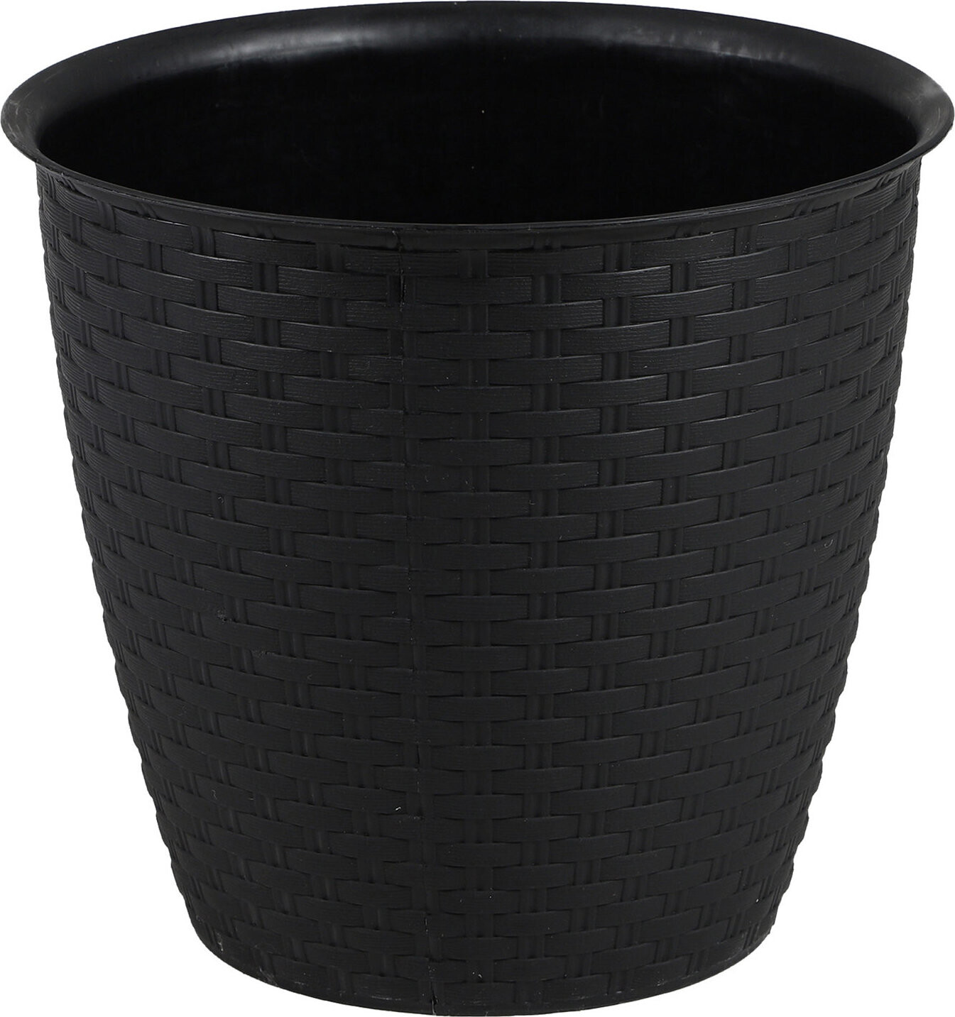 DOCHTMANN Květináč rattan 25 × 23 cm, černý