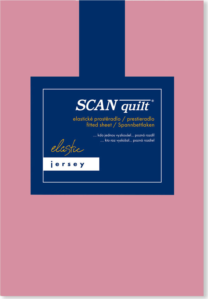 SCANquilt Prestieradlo Jersey Elastic Lycra staroružové 90 × 200 cm