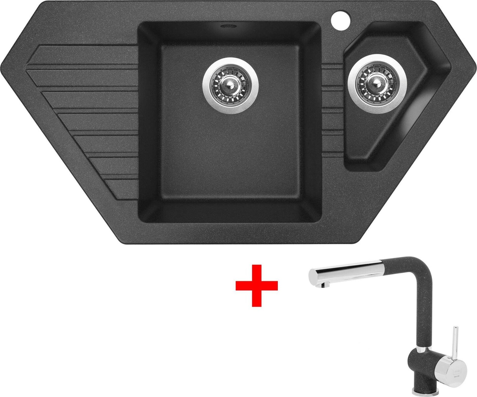 Sinks Bravo 850.1 Granblack + Mix 3 P GR