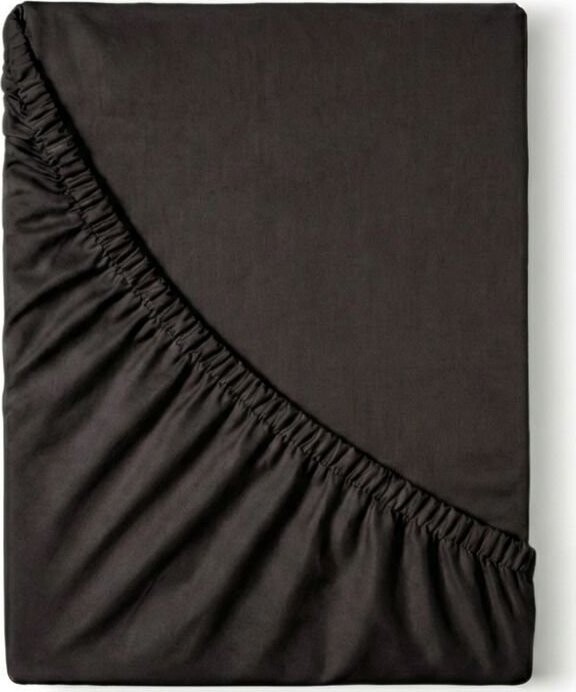 Kvalitex Saténové prestieradlo s gumou 120 × 200 cm čierne