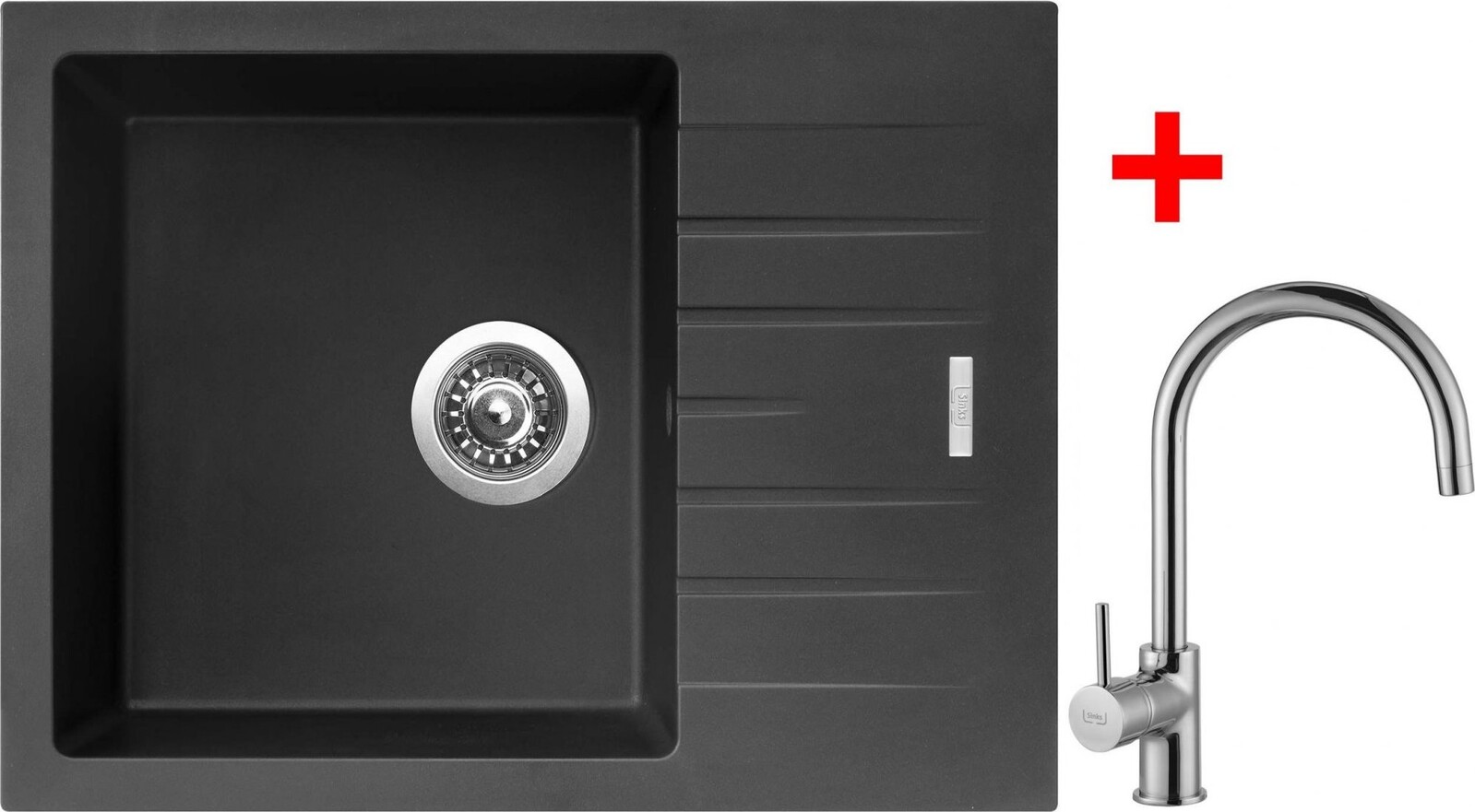 Sinks Perfecto 650 Pureblack + Vitalia