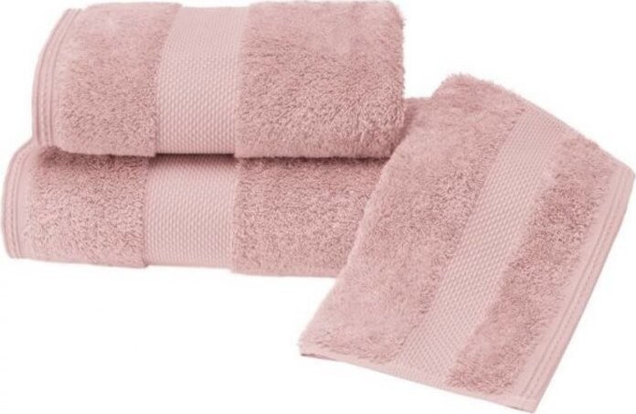 Soft Cotton - Sada ručníku a osušky DELUXE, 2 ks, starorůžová