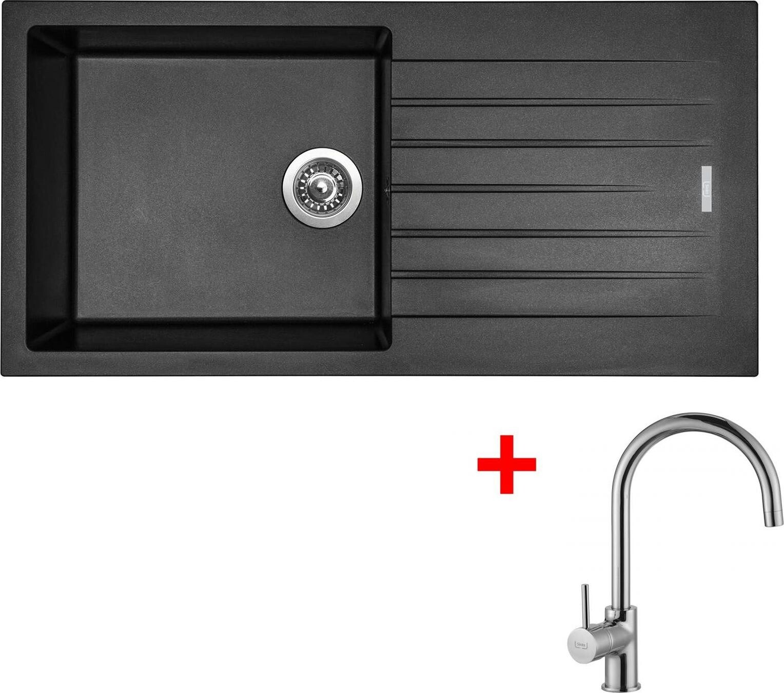 Sinks Perfecto 1000 Metalblack + Vitalia