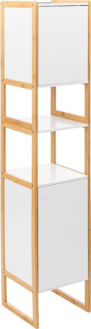5five Simply Smart Natureo Vysoký koupelnový regál 33 × 33 × 170 cm bílý