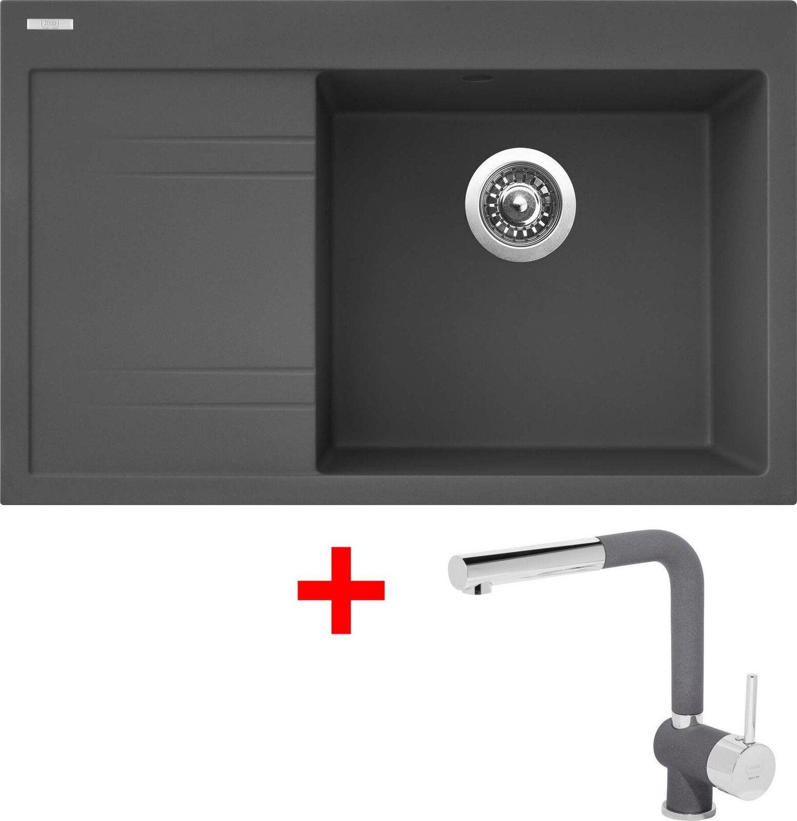 Sinks Rim 780 P Titanium + Mix 3 P GR
