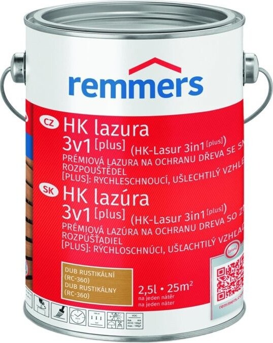 Remmers HK Lazura 3v1 [plus] 2,5 l Eiche rustikal / Rustikální dub