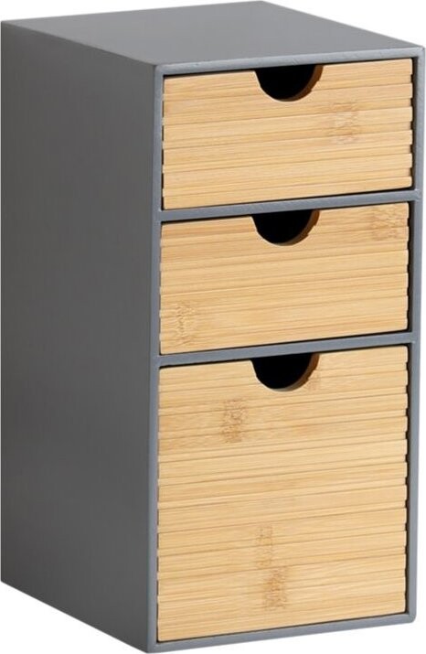 Kesper Organizér se 3 zásuvkami, šedý/přírodní