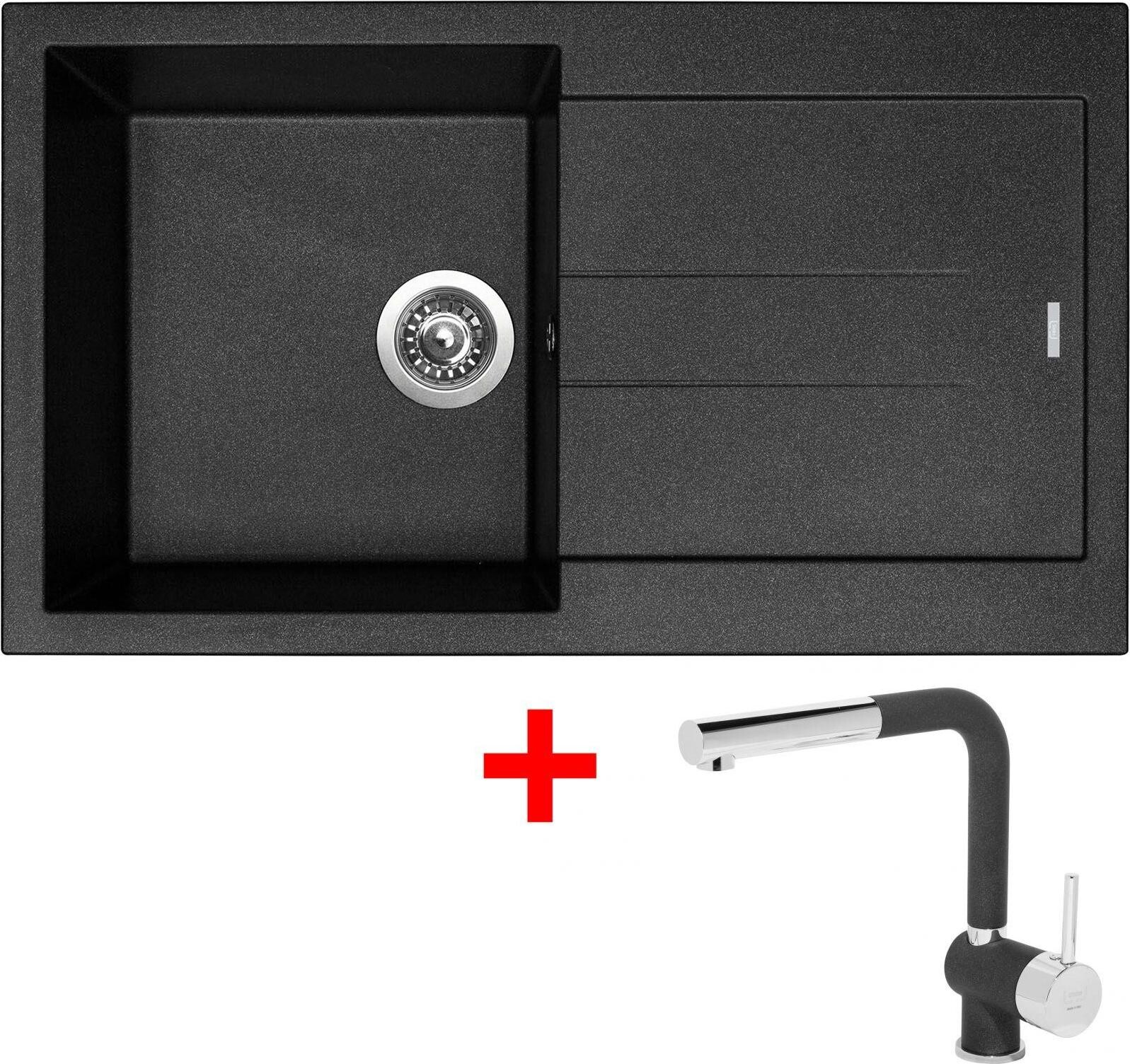 Sinks Amanda 860 Metalblack + Mix 3 P GR
