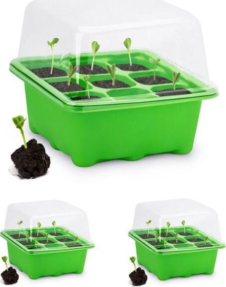 Igotrend Minipařeniště až pro 9 sazenic, set 3 ks