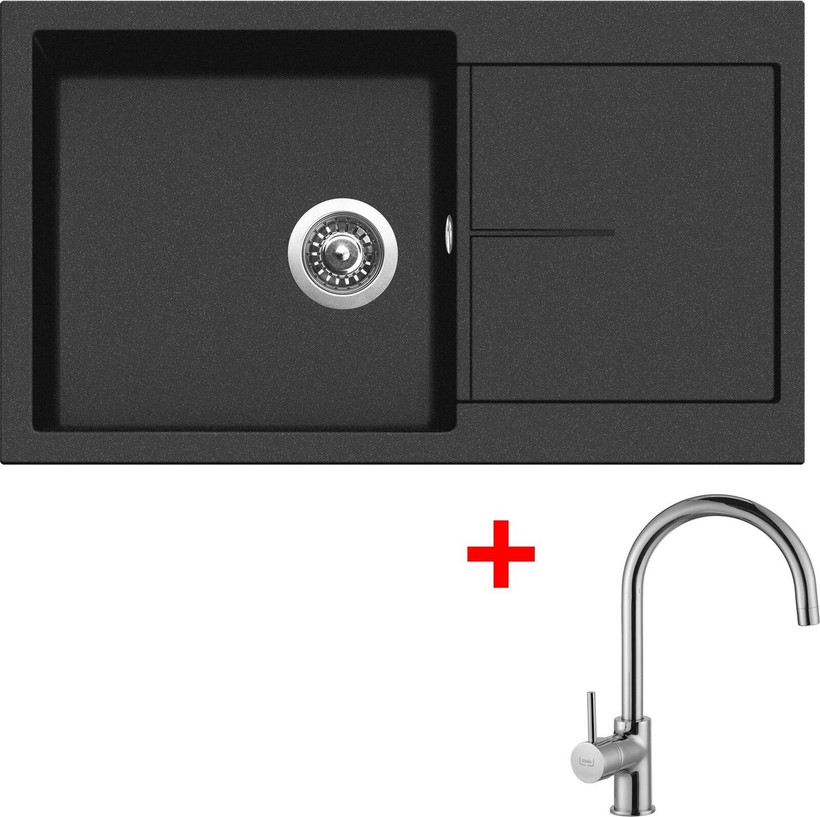 Sinks Infinity 860 Metalblack + Vitalia