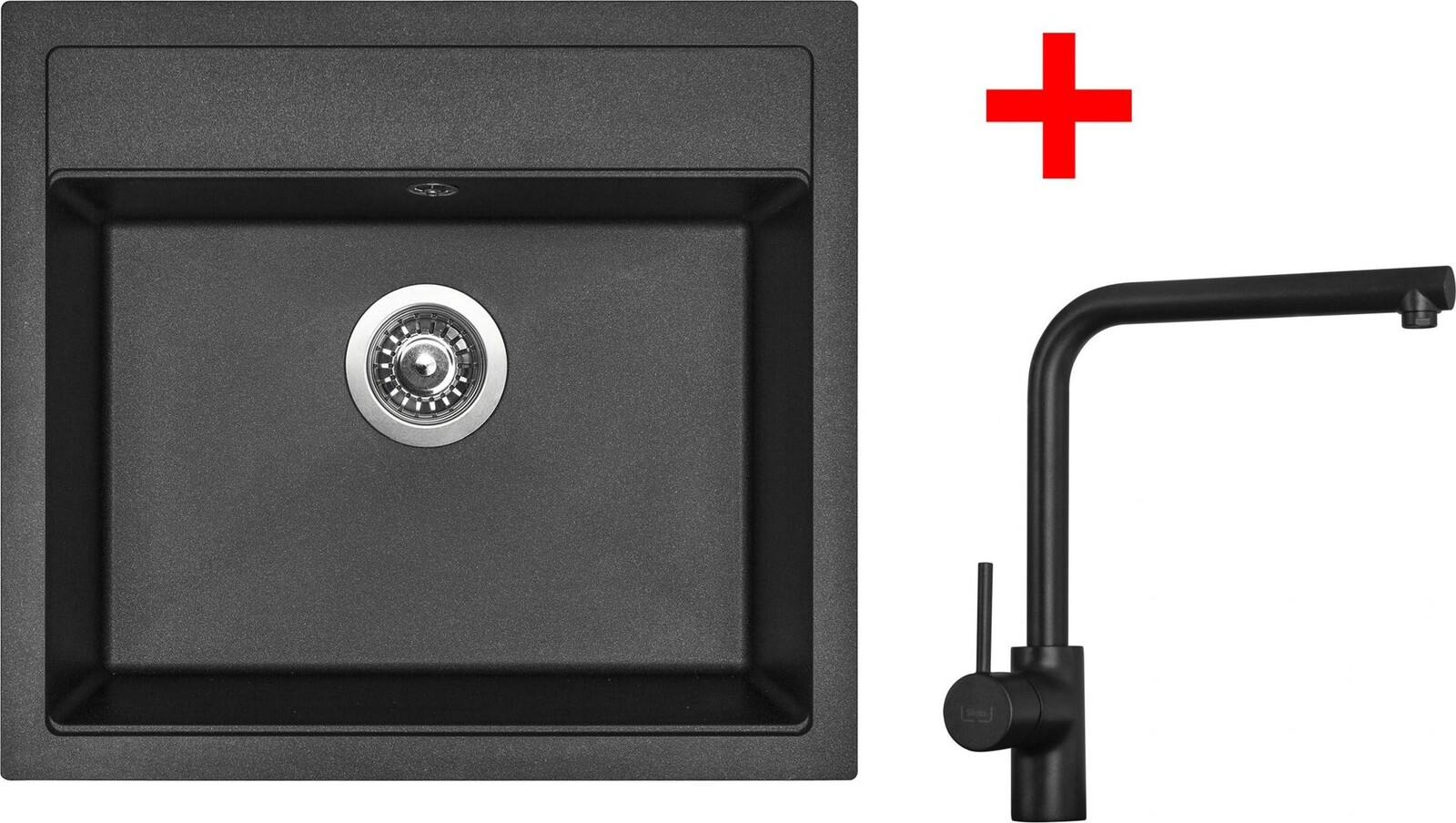 Sinks Solo 560 Metalblack + Elka čierny matný