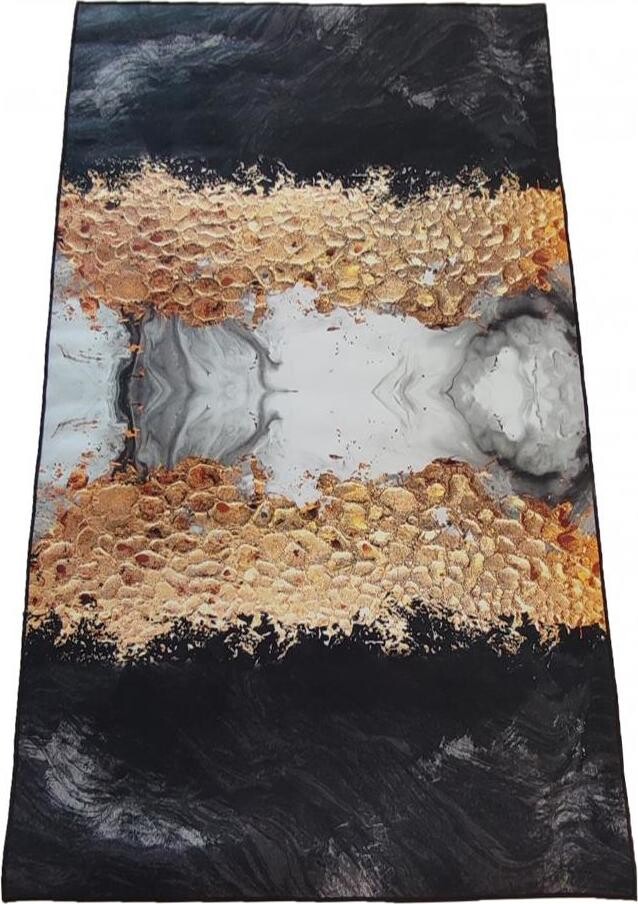 4sleep Kusový koberec Black & Gold 13 - 80 × 150 cm