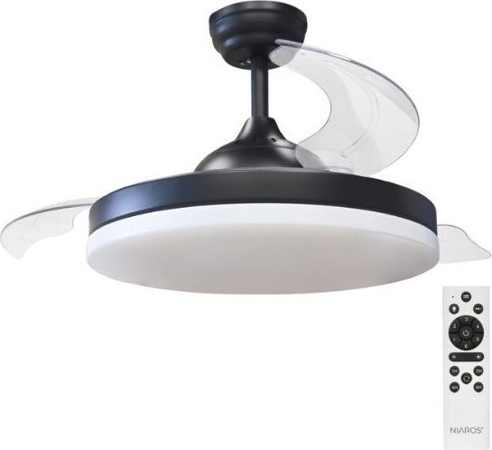 Garsaco Stropní ventilátor se světlem Tungati 107 cm 61 W, 1521 lm, CCT, DO, černý