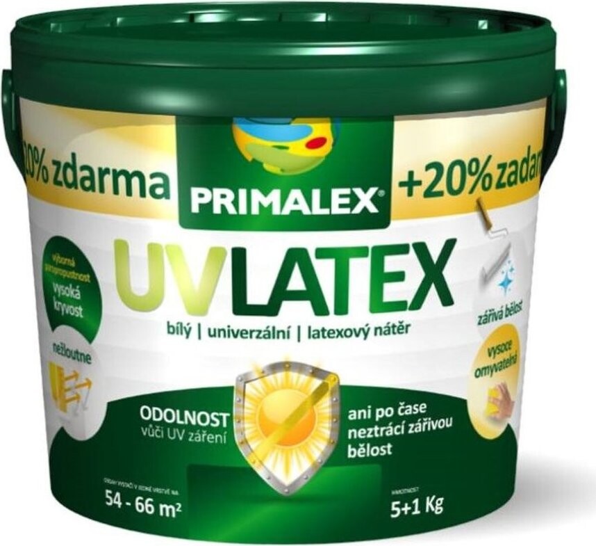 Primalex UV Latex 5+1 kg, bílá