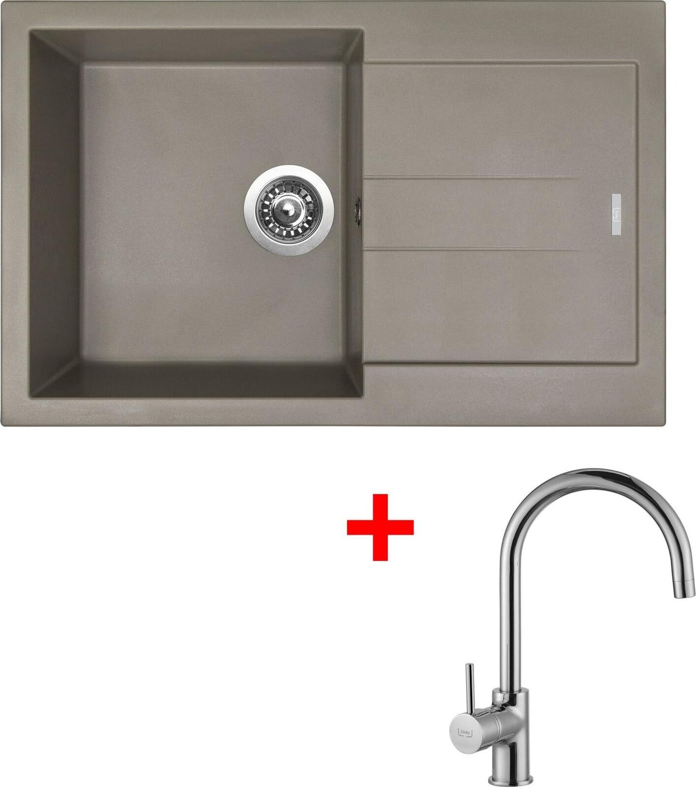 Sinks Amanda 780 Truffle + Vitalia