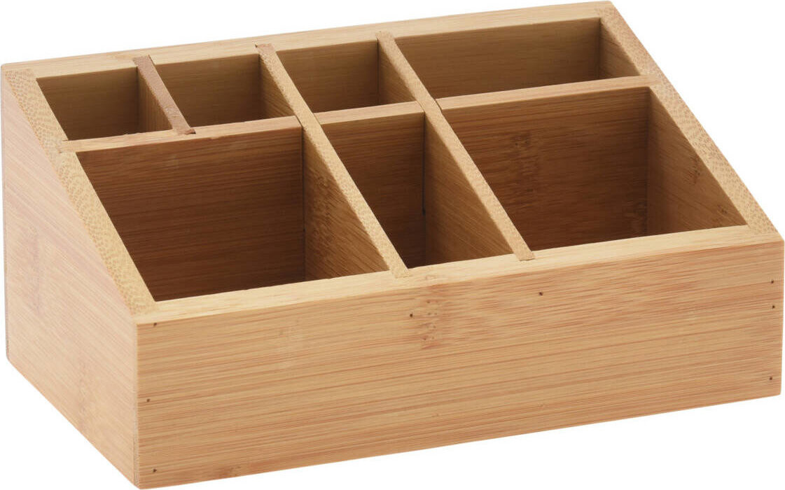 Eleganza Organizér na kosmetiku z bambusu, přírodní, 17 × 10 × 8 cm