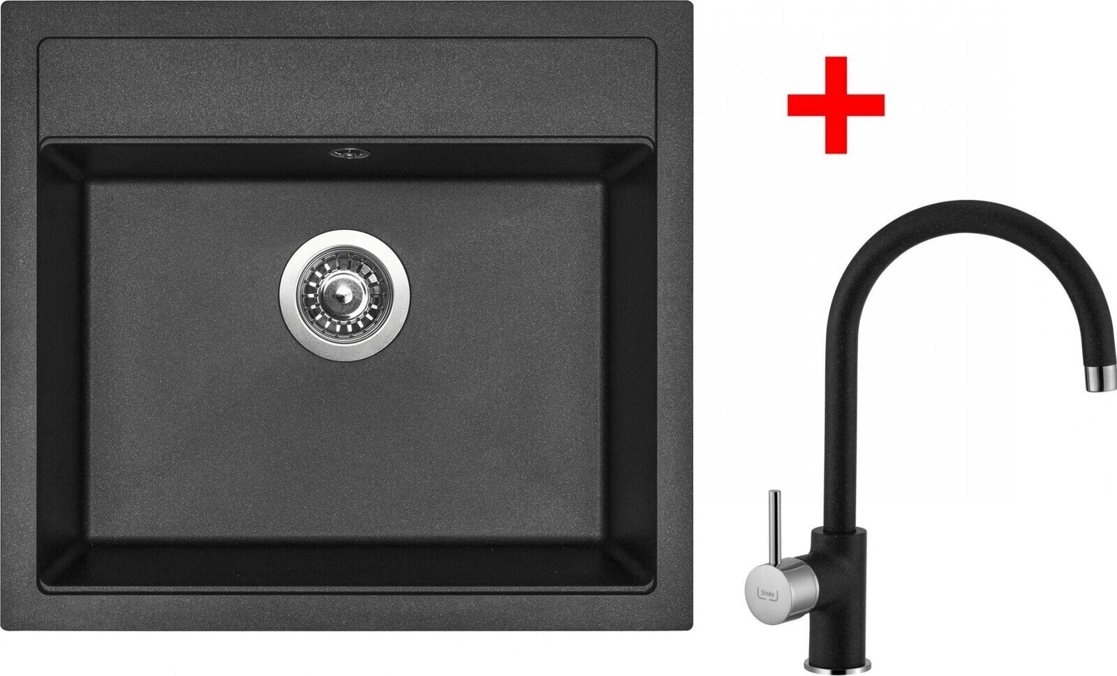 Sinks Solo 560 Metalblack + Vitalia GR