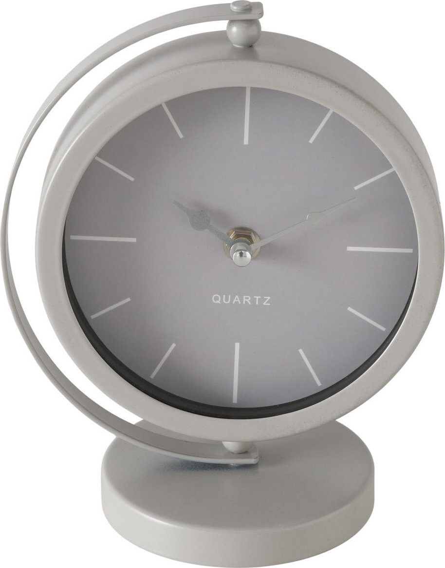 Boltze Home Minimalistické stolné hodiny JALE, sivé