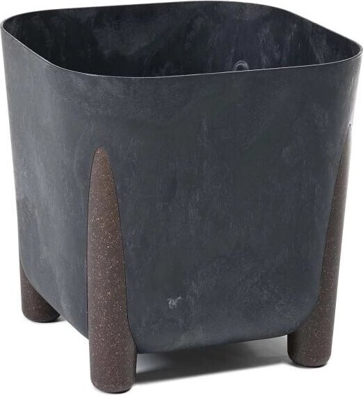 Lamela Květináč FRIDA 26 cm, hranatý, efekt černý beton