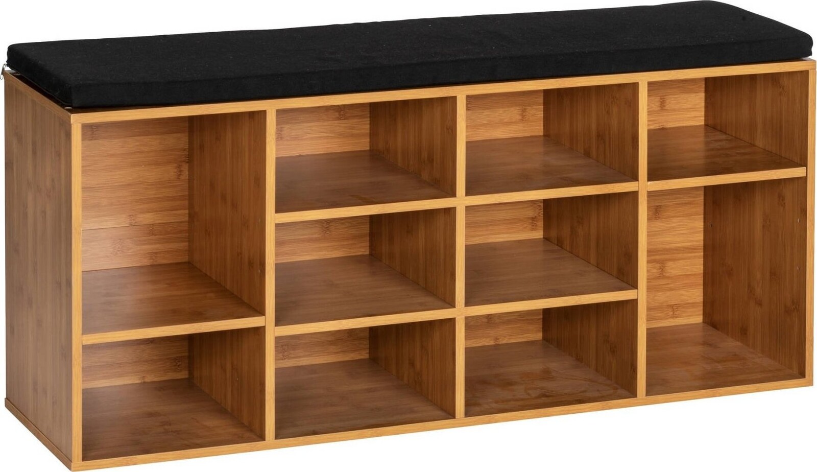 Wenko LOFT Botník so sedadlom z čiernej látky, hnedý