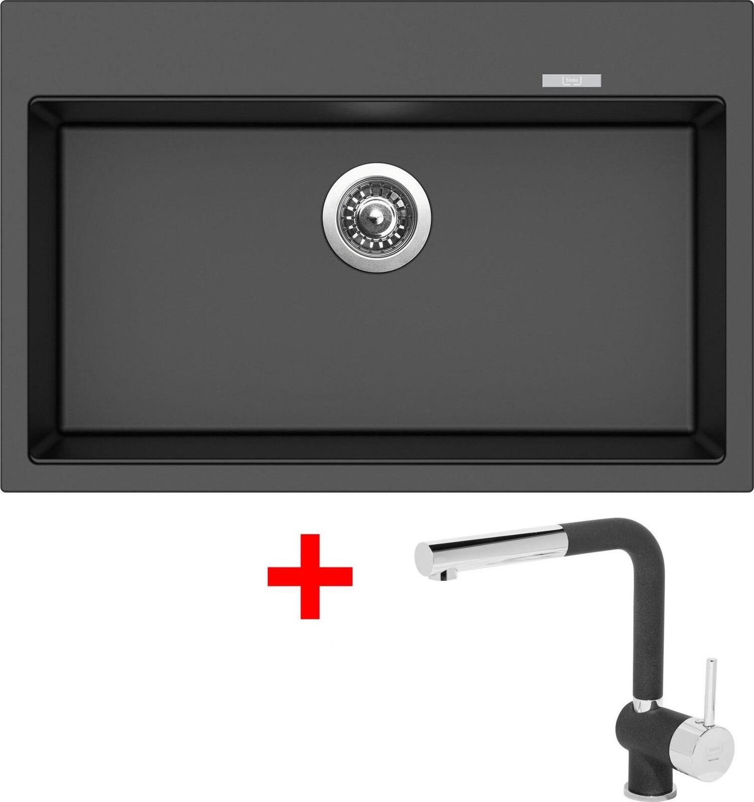Sinks Maximo 780 Metalblack + Mix 3 P GR