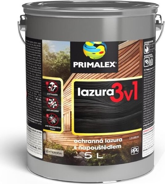 PPG Primalex lazura tenkovrstvá 3v1 pinie antická, 5 l