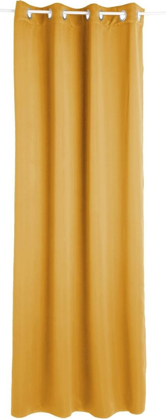 Atmosphera Zatemňovací závěs s kroužky, 140 × 260 cm, žlutý