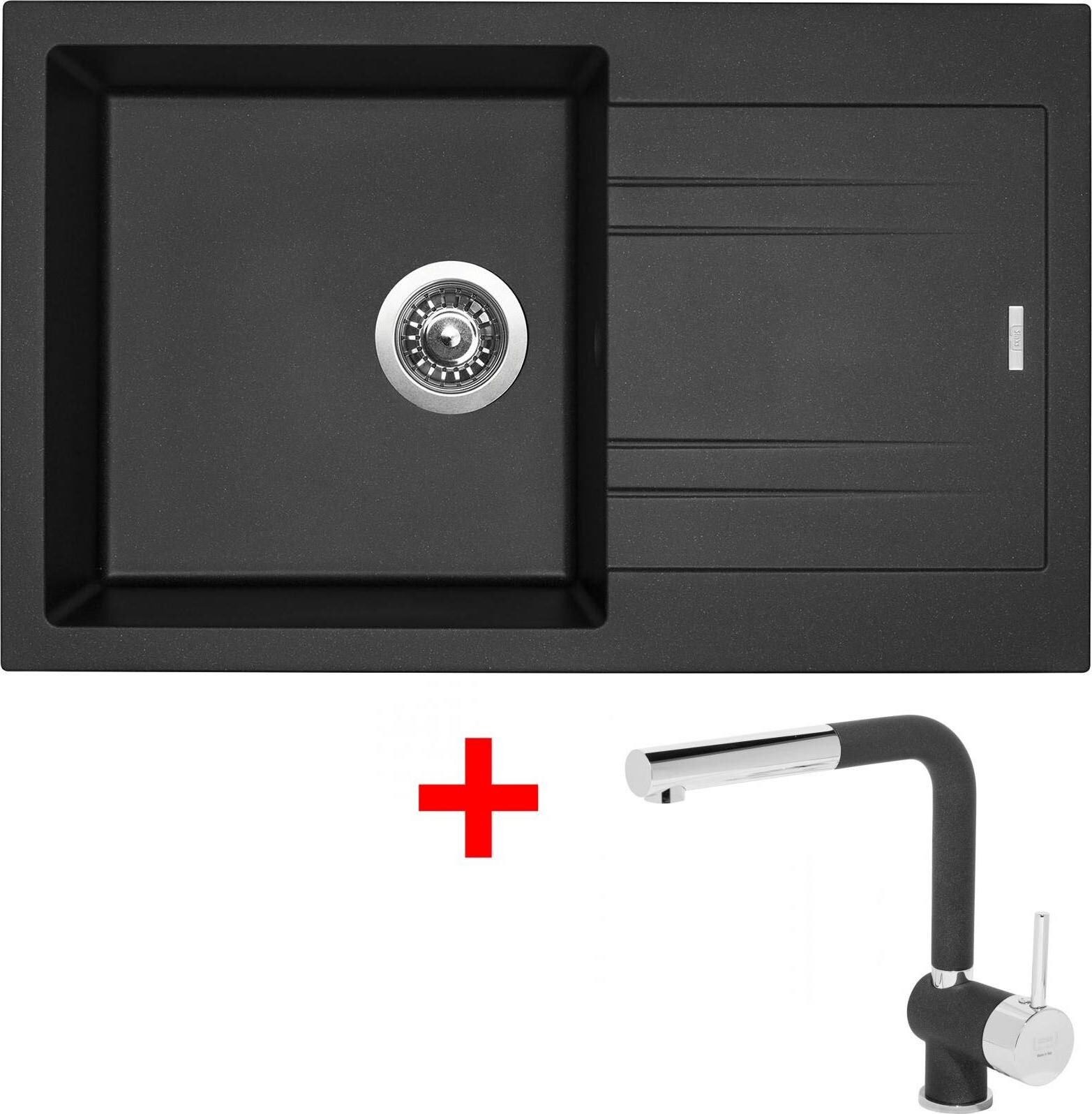 Sinks Linea 780 Metalblack + Mix 3 P GR