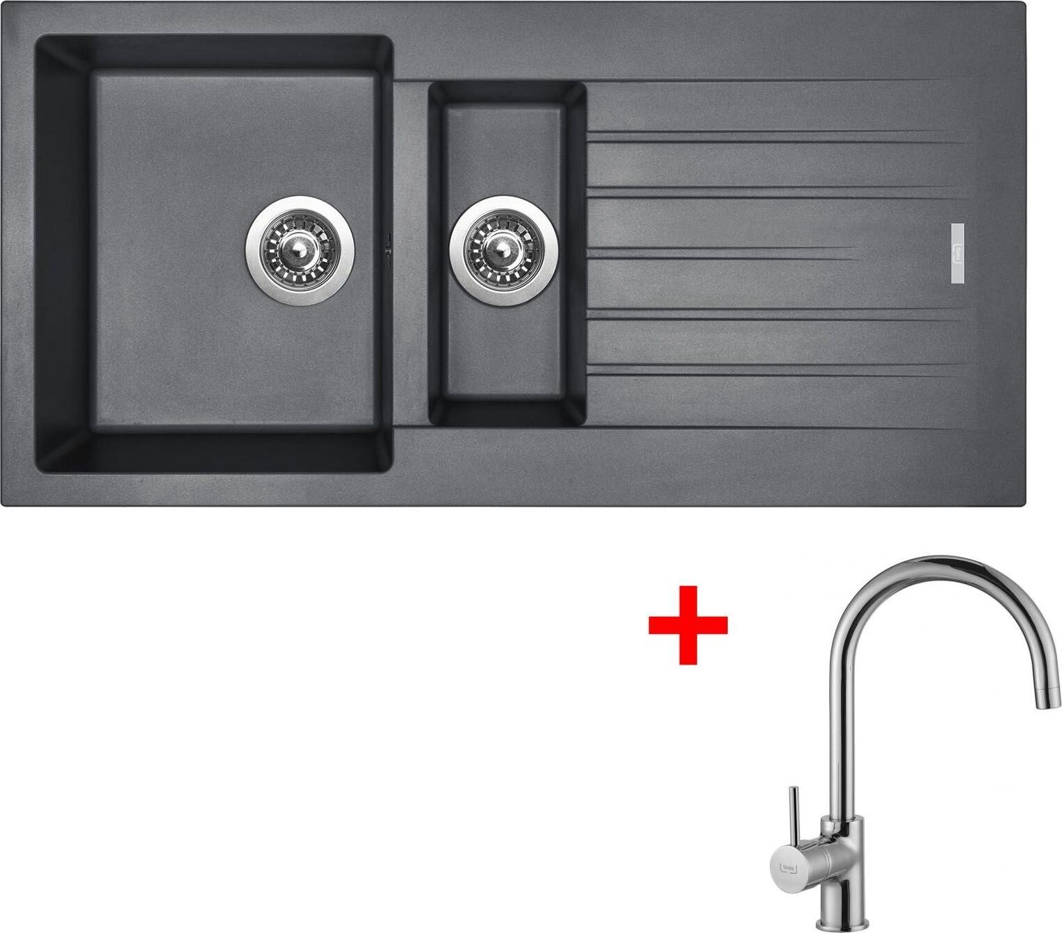 Sinks Perfecto 1000.1 Titanium + Vitalia