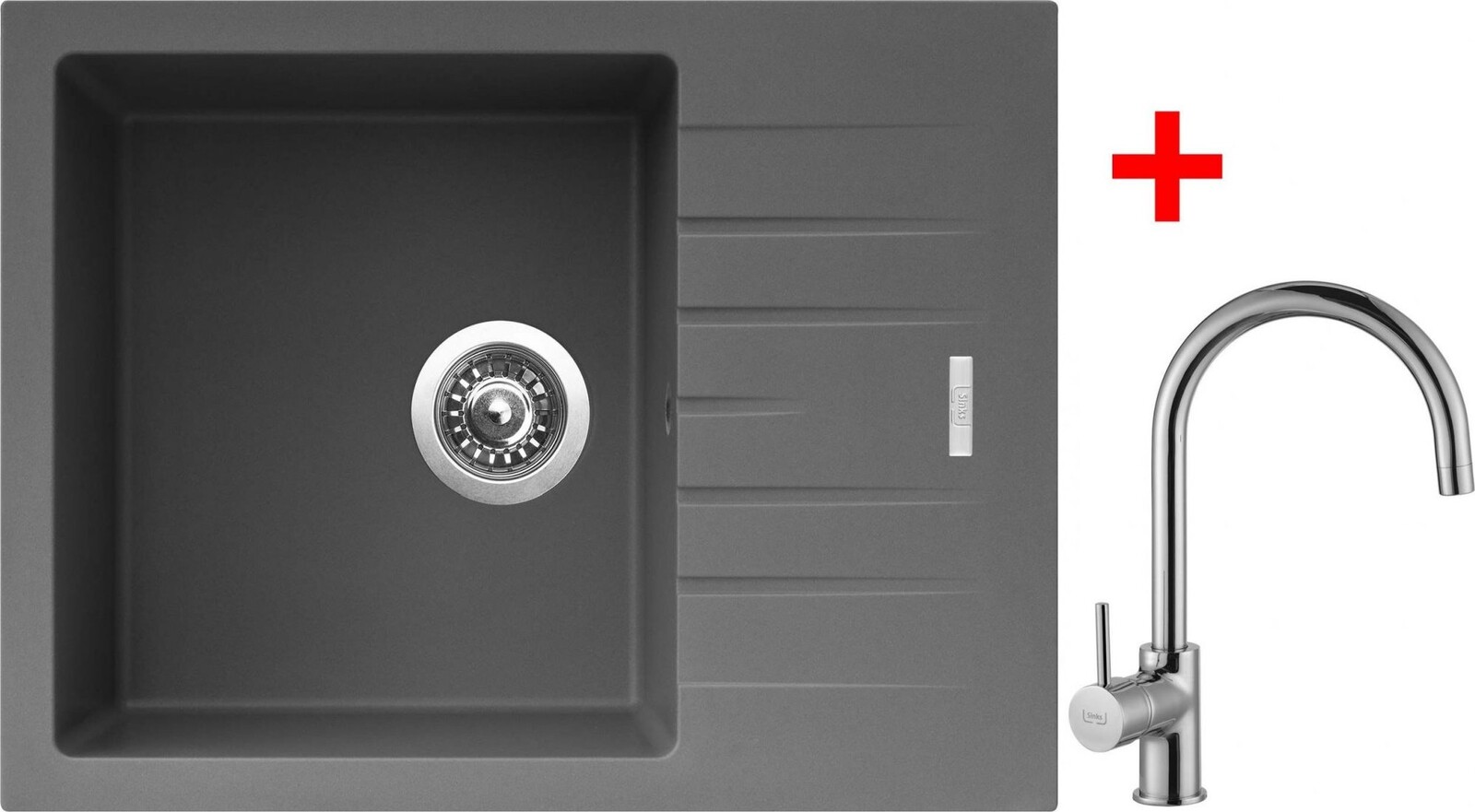 Sinks Perfecto 650 Titanium + Vitalia