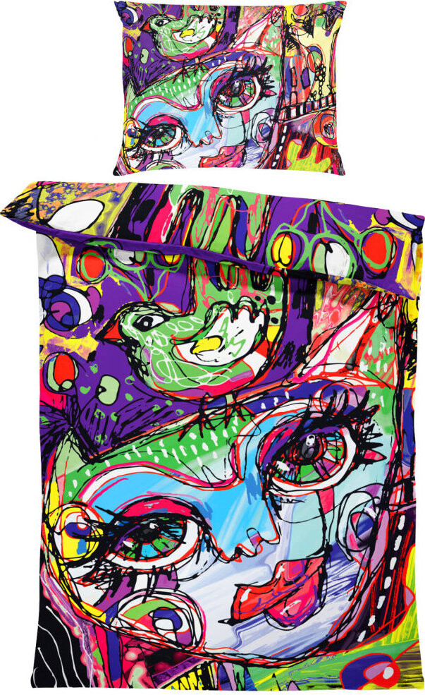 IMPAR Obliečky Cat art, 140 × 200 cm + 90 × 70 cm