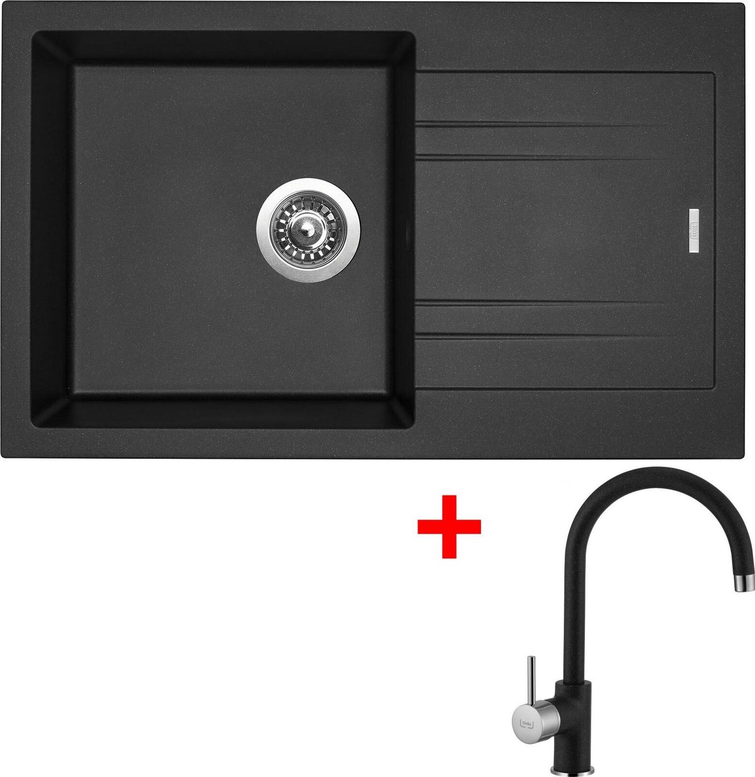 Sinks Linea 780 Metalblack + Vitalia GR