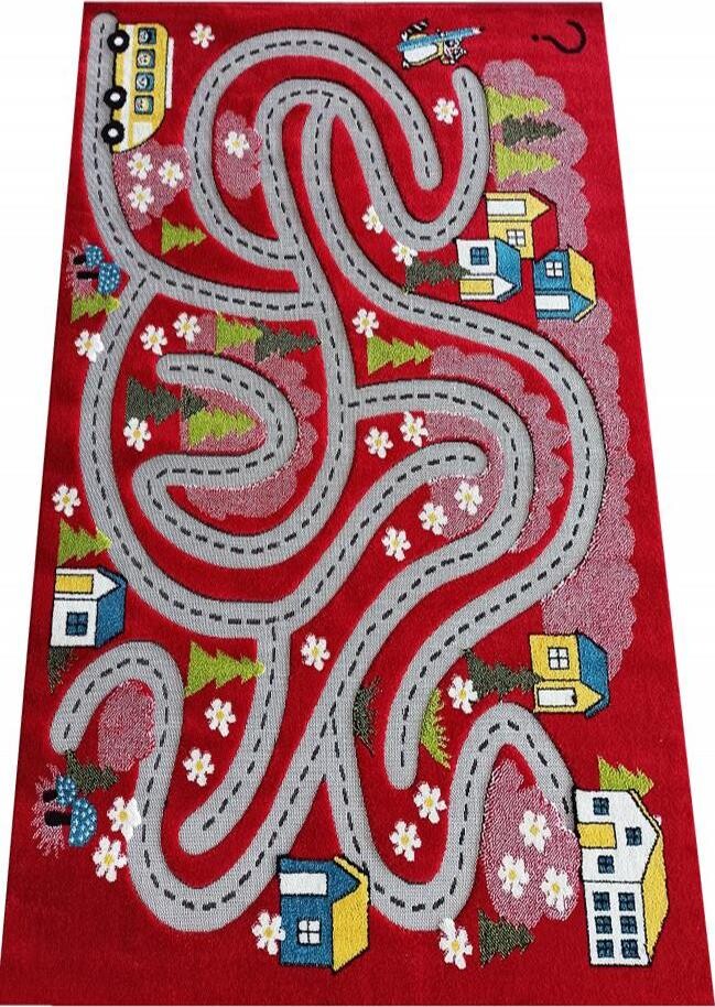 4sleep Dětský kusový koberec Color Kids 02 červený - 200 × 290 cm