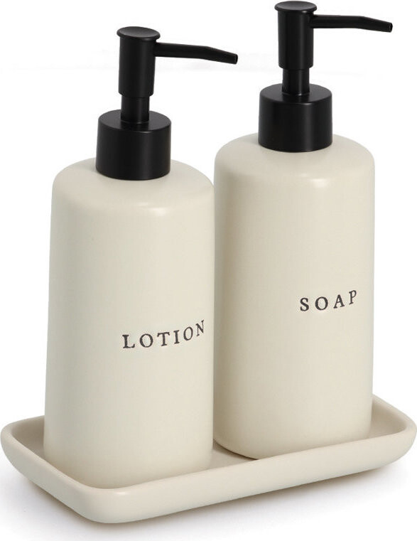 Zeller Keramické dávkovače na mýdlo a lotion Bath Style 3 díly