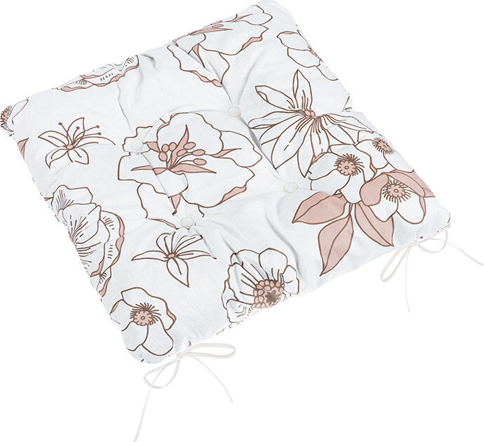 BELLATEX Sedák Adéla 41/328 prošívaný 40 × 40 cm květ lososový