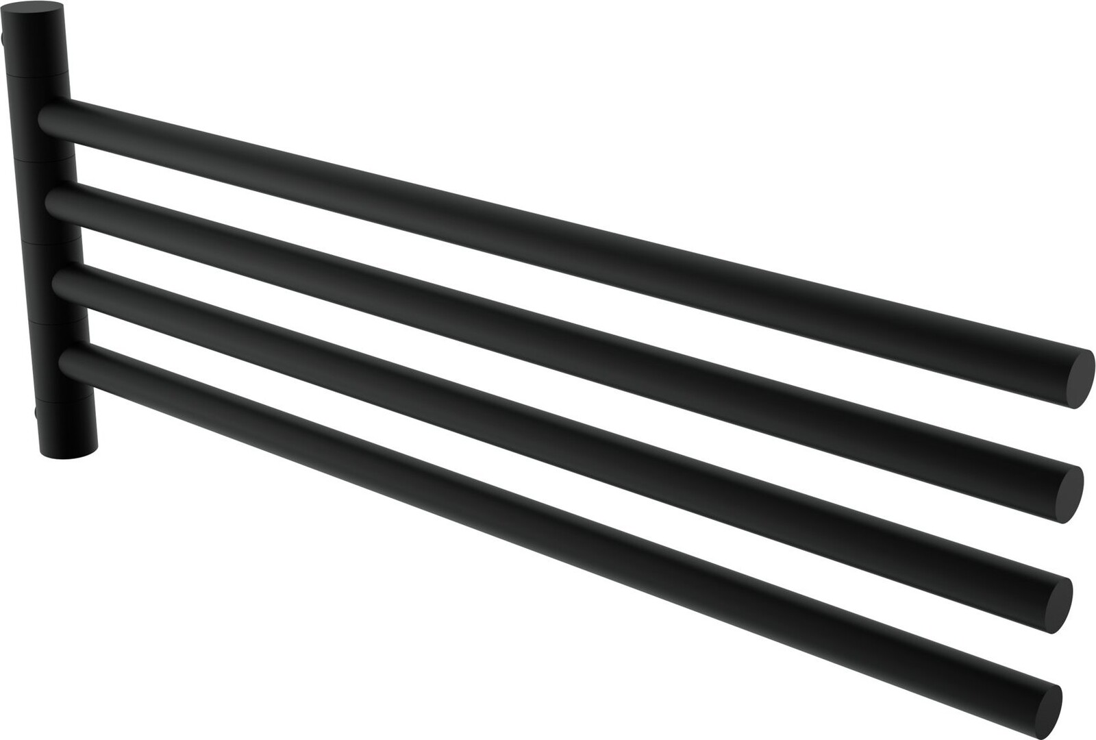 Nimco Držák na ručníky otočný 42 cm (4 ramena) – nerez Bormo černá BRC 11096-4-90