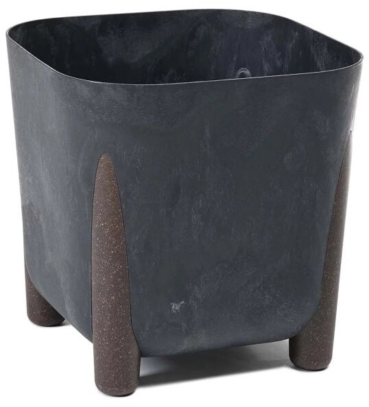 Lamela Květináč FRIDA 29 cm, ECO, hranatý, efekt černý beton