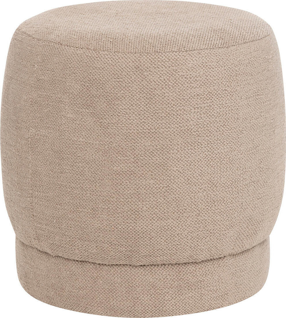Atmosphera Čalouněný kulatý puf AMEA bouclé, průměr 39 cm, béžový