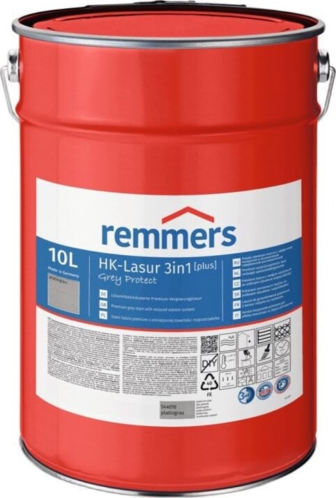 Remmers HK Lazura 3v1 Grey Protect [plus] 10 l Platingrau / Platinově šedá